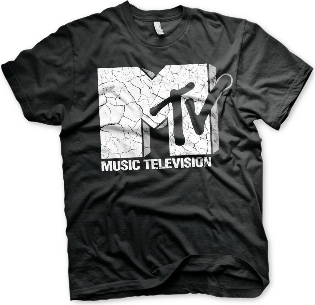 thumbnail image 2 of MTV Cracked Logo T-Shirt – Dark Grey, 100% Cotton, Regular Fit Men's Tee 2 of 3