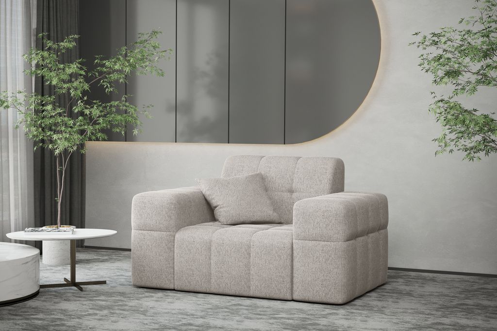 Kaiser Möbel Sessel NIMES stilvol viele farben Stoff VERITA Beige