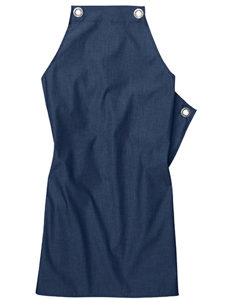 CG Workwear 00141-14 | Bib Apron Potenza X Melange Bis 95 °C waschbar - Farbe: Blue Melange - Größe: 90 x 71 cm