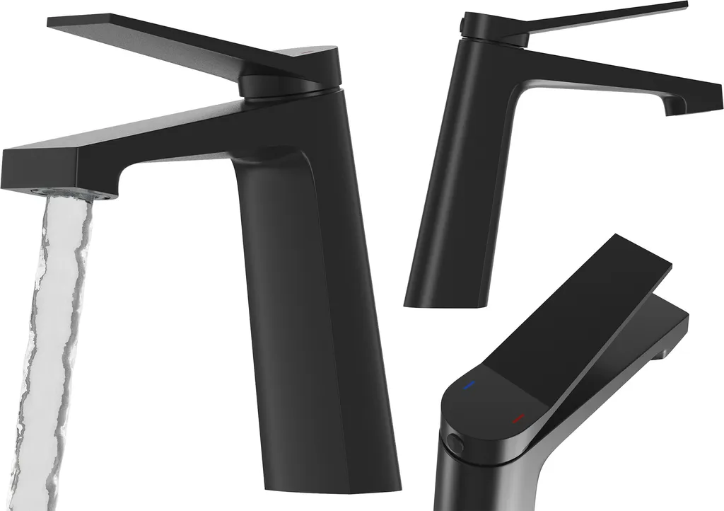 INEX INL 5225 XL Rubinetto Lavabo Nero Titanio - Finitura Lucida - Bagno Moderno Con Installazione Facile - Garanzia 10 Anni - 3
