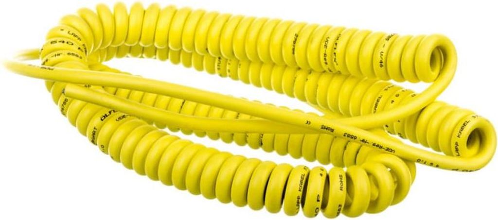 LappKabel Spiralkabel ÖLFLEX SPIRAL 540 P 1000 mm / 3500 mm 4 x 1 mm² Gelb 71220133 1 St
