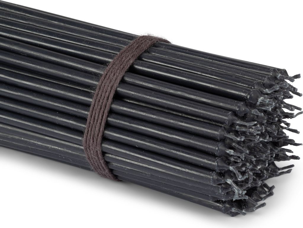 250x Stabkerzen schwarz Tropffrei L 15cm Ritualkerze Produktbild 
