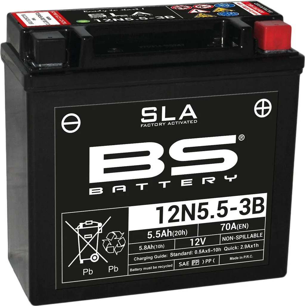 Batteria BS 12N5.5-3B SLA per Viaggi e Avventura | 100% Affidabile