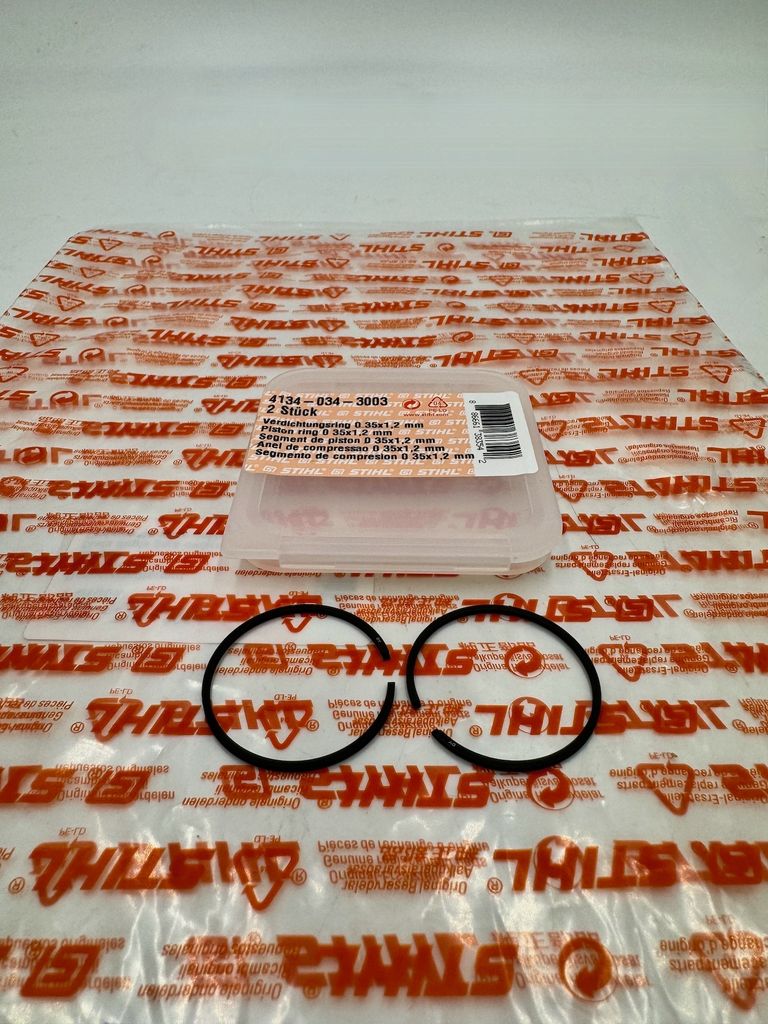 2x STIHL original Kolbenringe 41340343003 FS94 FS120 2-MIX HL91 HL92 HL94 KM94