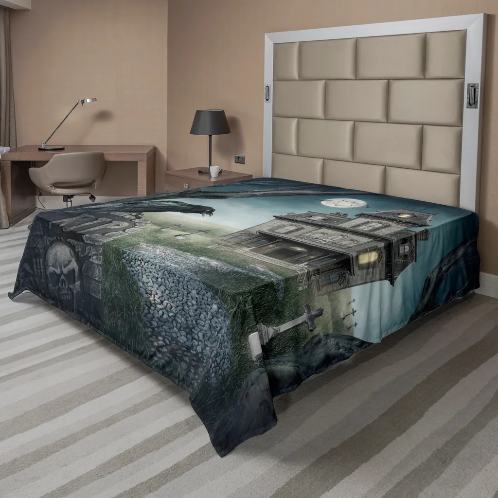 Drap plat Halloween infroissable et grand format 275x260cm multicolore