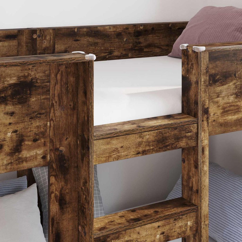 Hochwertigen Möbel Klassische Betten - Braun Etagenbett für Kinder Geräucherte Eiche 75x190cm NEU7419856