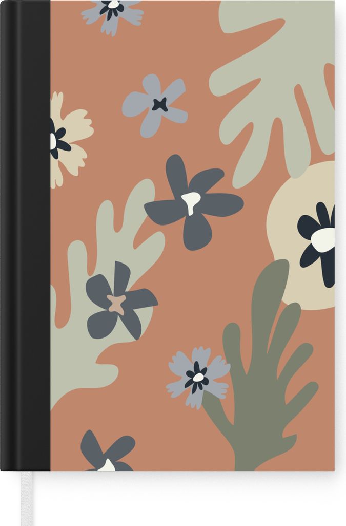 MuchoWow Notizbuch Tagebuch Haushaltsbuch Notebook A5 Pastell - Blumen - Blätter - Notizblock - Notizheft - Notebook - Schreibblock - Papier