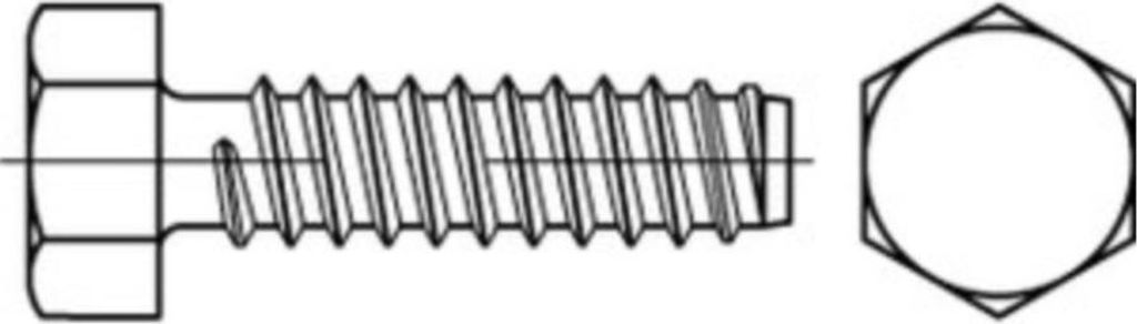 Reyher Blechschrauben DIN 7976 St. 4,8x13 -F vz (500 Stück)