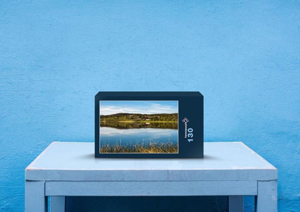 hansepuzzle 63283 - Norwegen Puzzle, 130 Teile, Natur, 28,7 x 20,0cm mit hochwertiger Aufbewahrung, Kartonbox und wiederverschließbarem Beutel