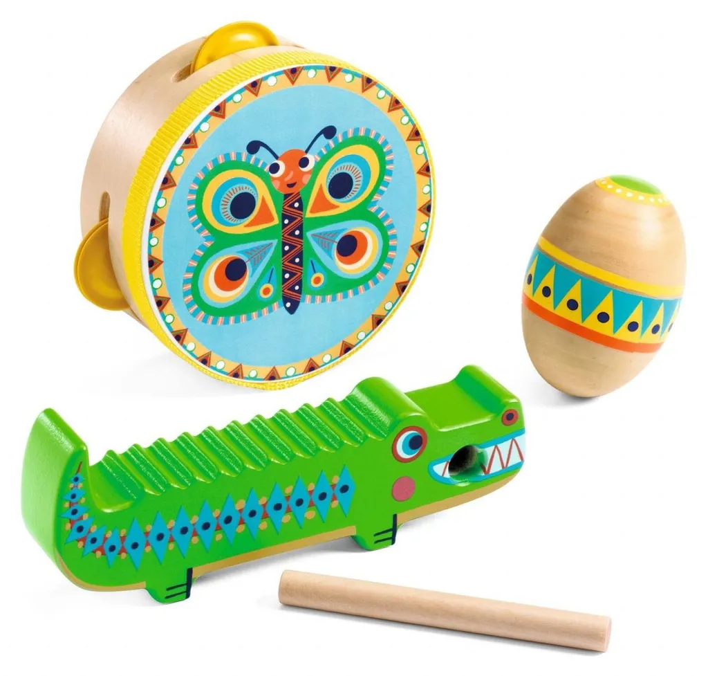 Ensemble d'instruments de percussion Djeco - Set musical Animambo 3 pièces - 2