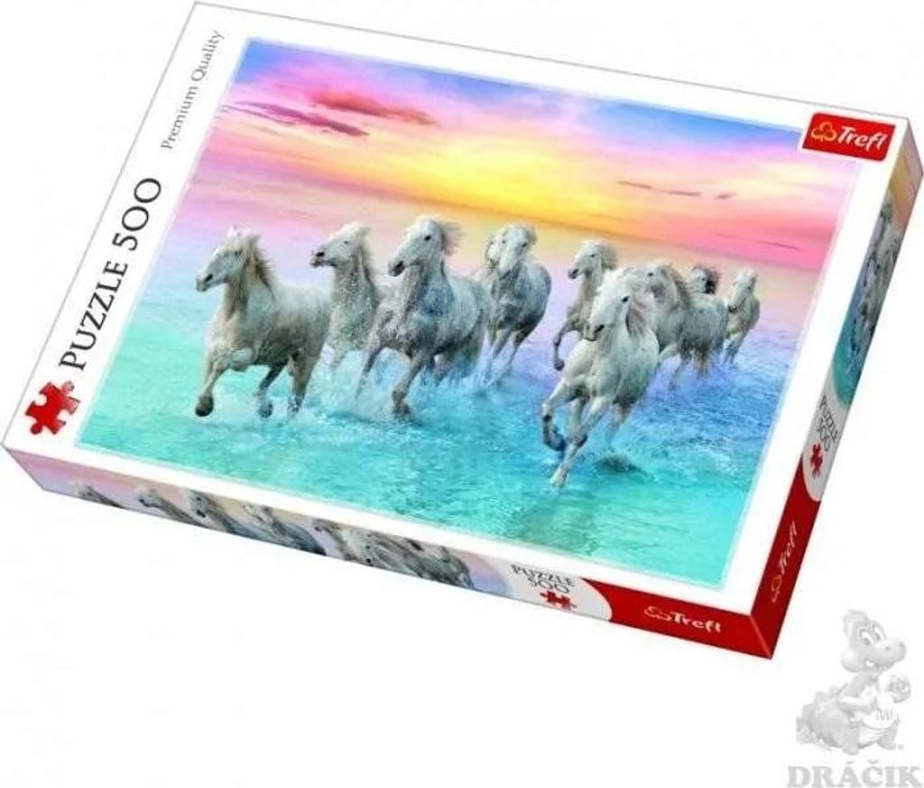 PUZZLE 500 Weiße Pferde im Galopp 37289