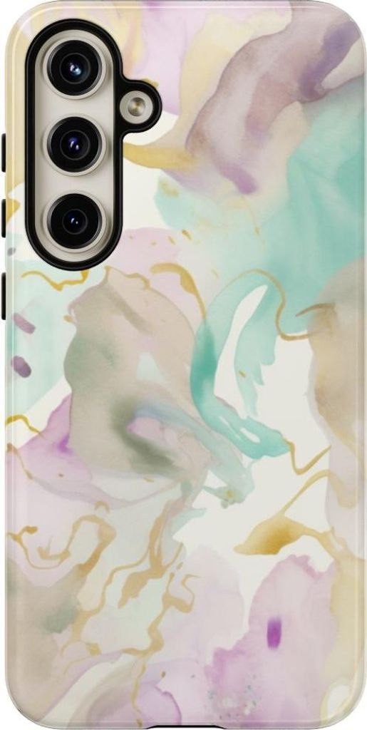 Sanftes Aquarell-Design mit fließenden Formen – Hülle Kompatibel mit Samsung Galaxy S24 Plus