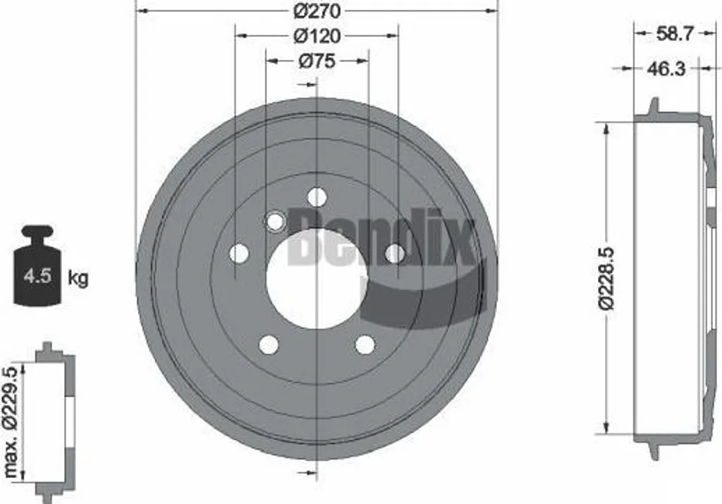 Tambour de frein anti-vibration pour corriger le freinage E36