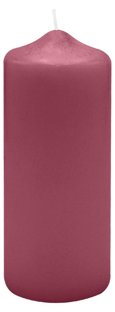 Spitzkopf Stumpen Kerzen Burgund Rotbraun 15 x Ø 5 cm, 12 Stück