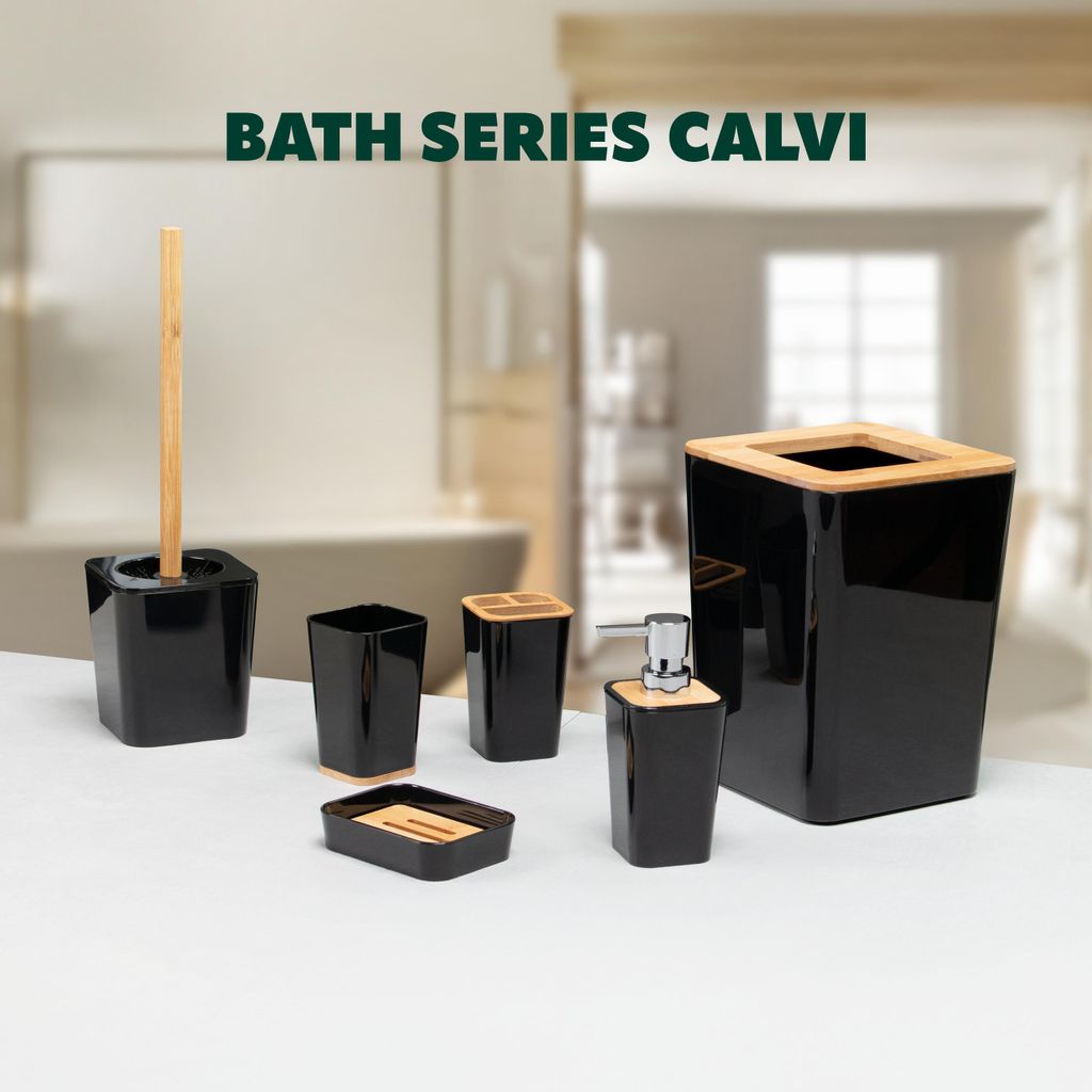 dispenser di sapone bremermann CALVI in bambù e plastica
