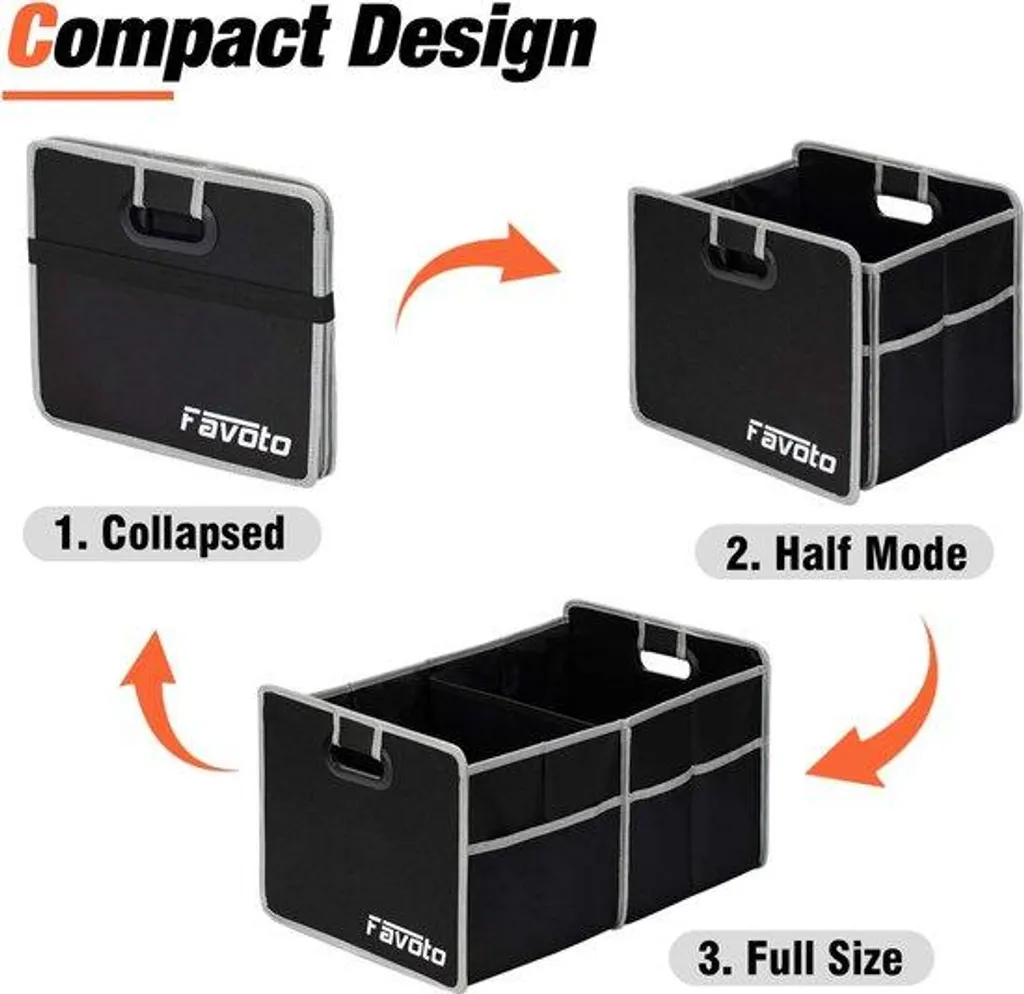 Organisateur de coffre pour courses et voyage - Grand volume réglable
