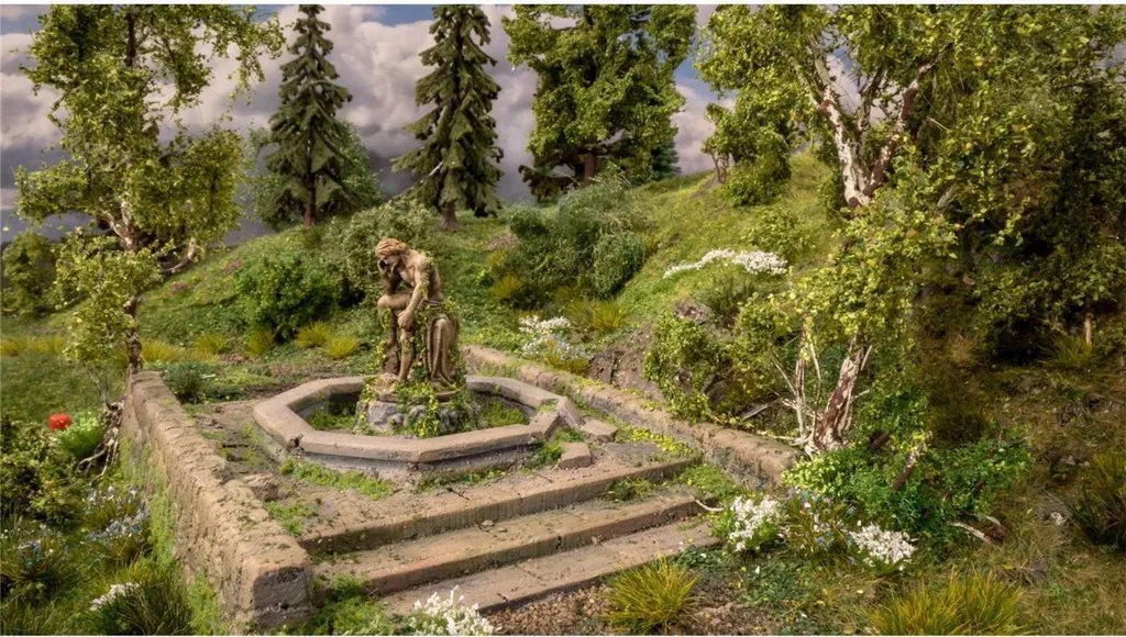 NOCH 60760 Lieu Oublié Fontaine Décor Miniature HO pour Diorama Réaliste