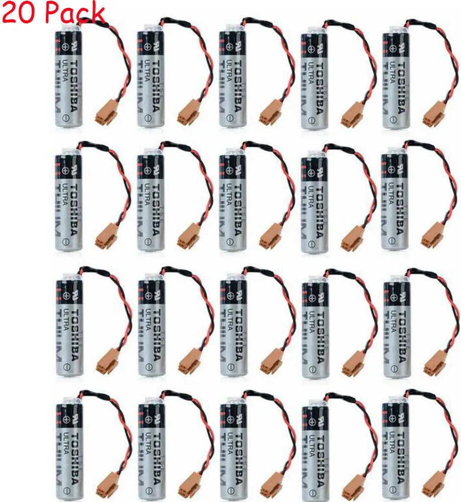 Lot de 20 Piles Lithium ER6V 3.6V TOSHIBA pour Contrôleur Mitsubishi M64