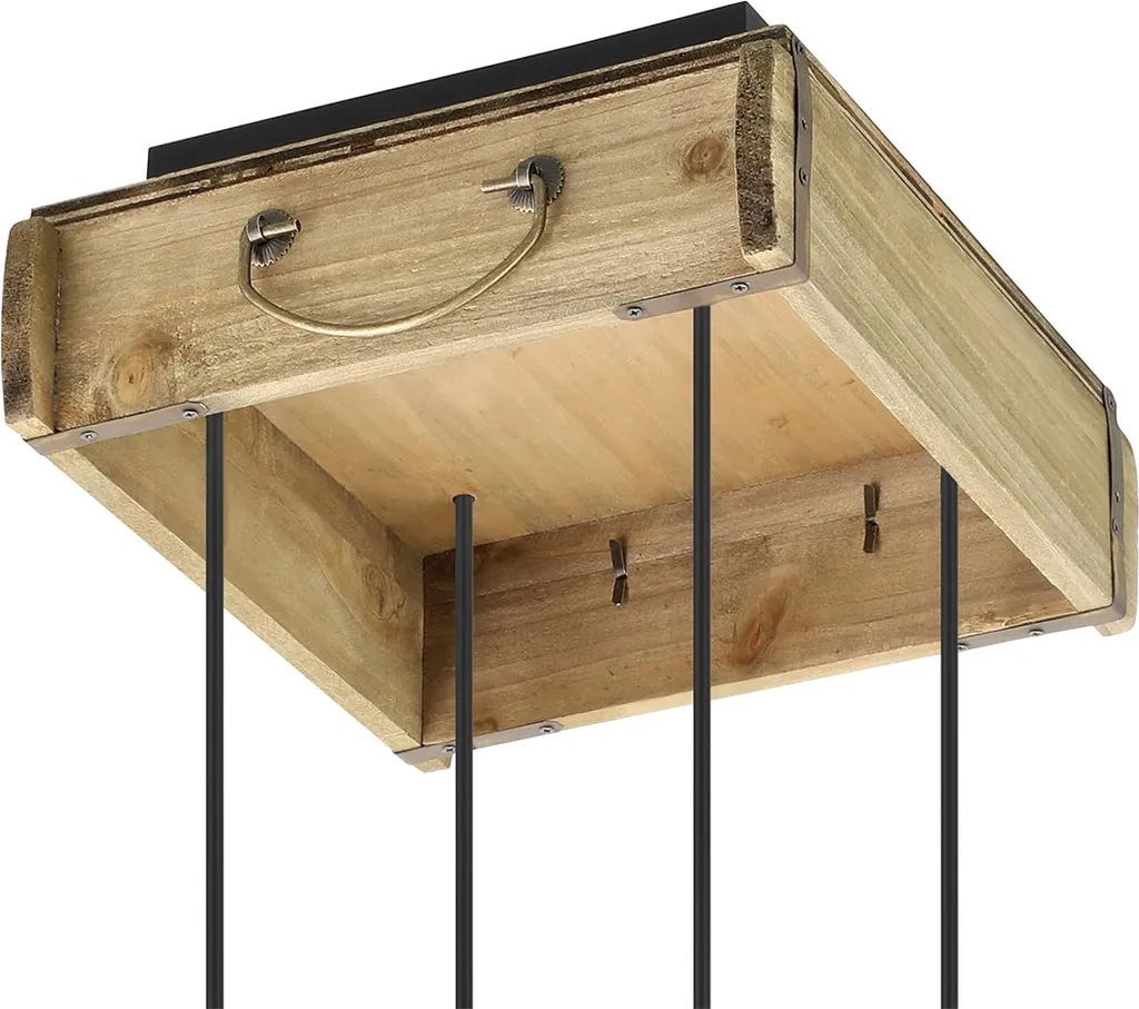 Eglo 43591 Sospensione E27 110cm - Stile Country Chic per Casa e Ufficio - 2