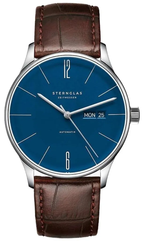 Montre Homme en Cuir Marron Sternglas S02-BE06-HE05 Design Minimaliste