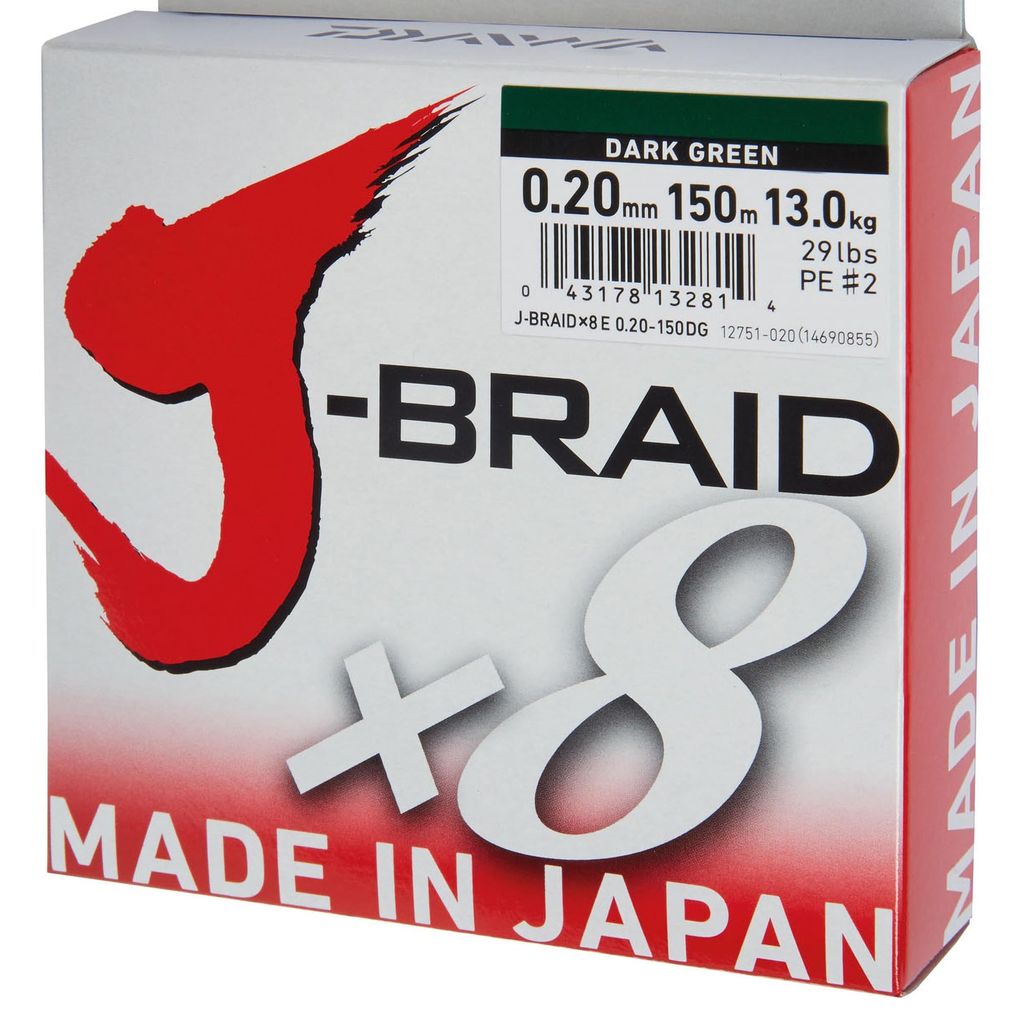 Vlasec Daiwa J-Braid (tmavě zelený) Ø mm: 0,13; nosnost kg: Obrázek produktu 