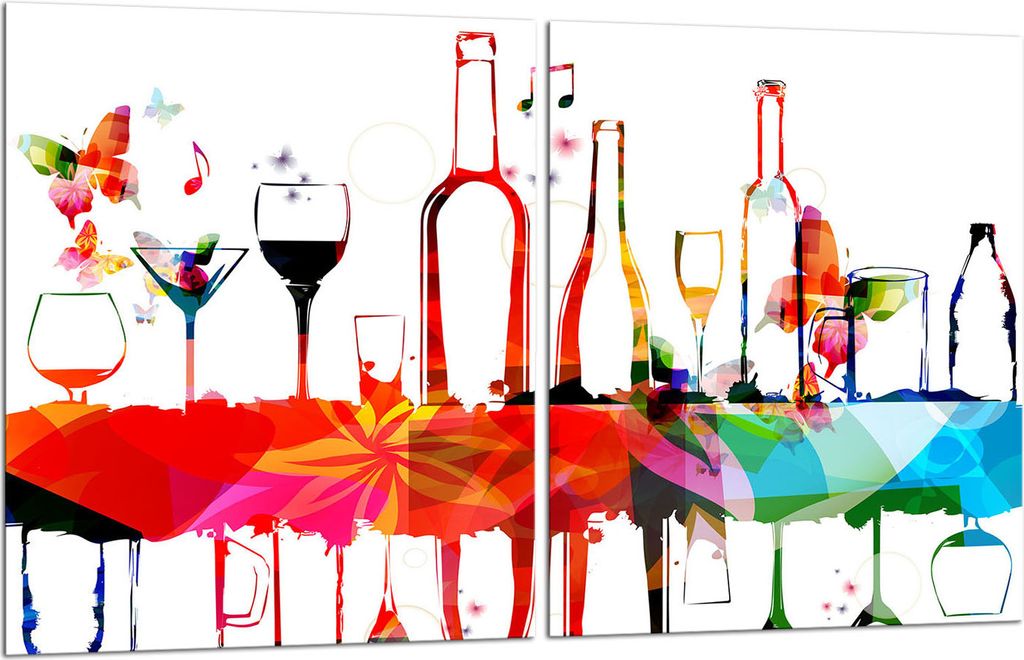 Herdabdeckplatten 2x40x52 Glaskeramikfeld 2-Teilig Glas Spritzschutz Wein