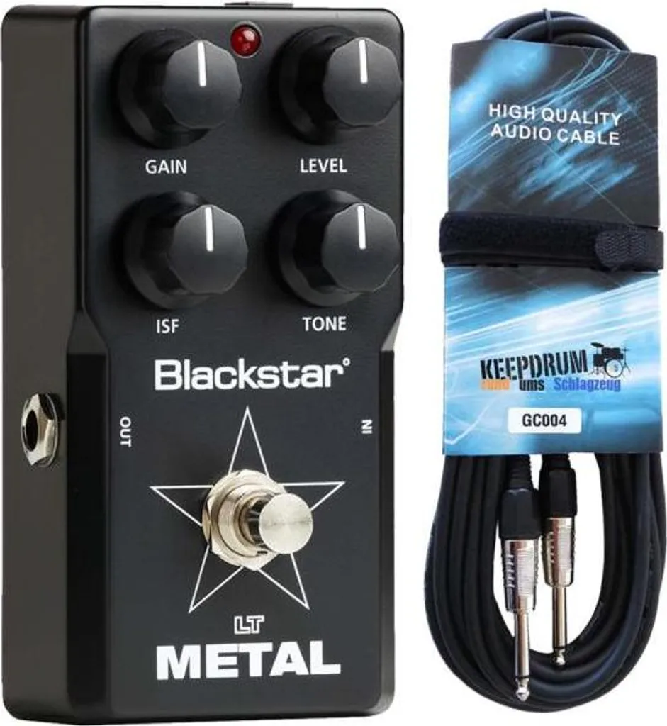 Blackstar LT-Metal Pédale Gain Elevé ISF avec Câble Jack Pro de 6m