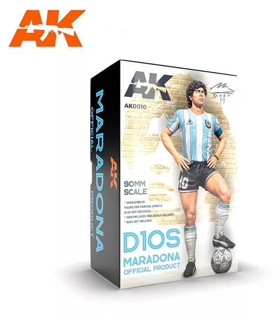 (X) AK Interactive AK0010 - Maradona Resin Figure. 90Mm Scale - Neu