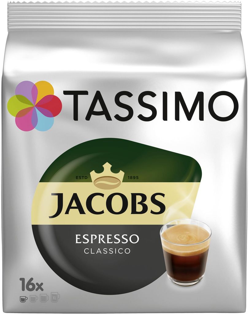 Tassimo Jacobs Espresso Röstkaffee Classic gemahlen in Kapseln 118g