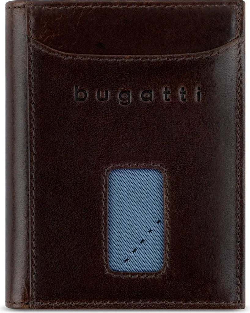 Mini Wallet Bugatti Secure Slim Brun pour Voyage et Sorties Chic
