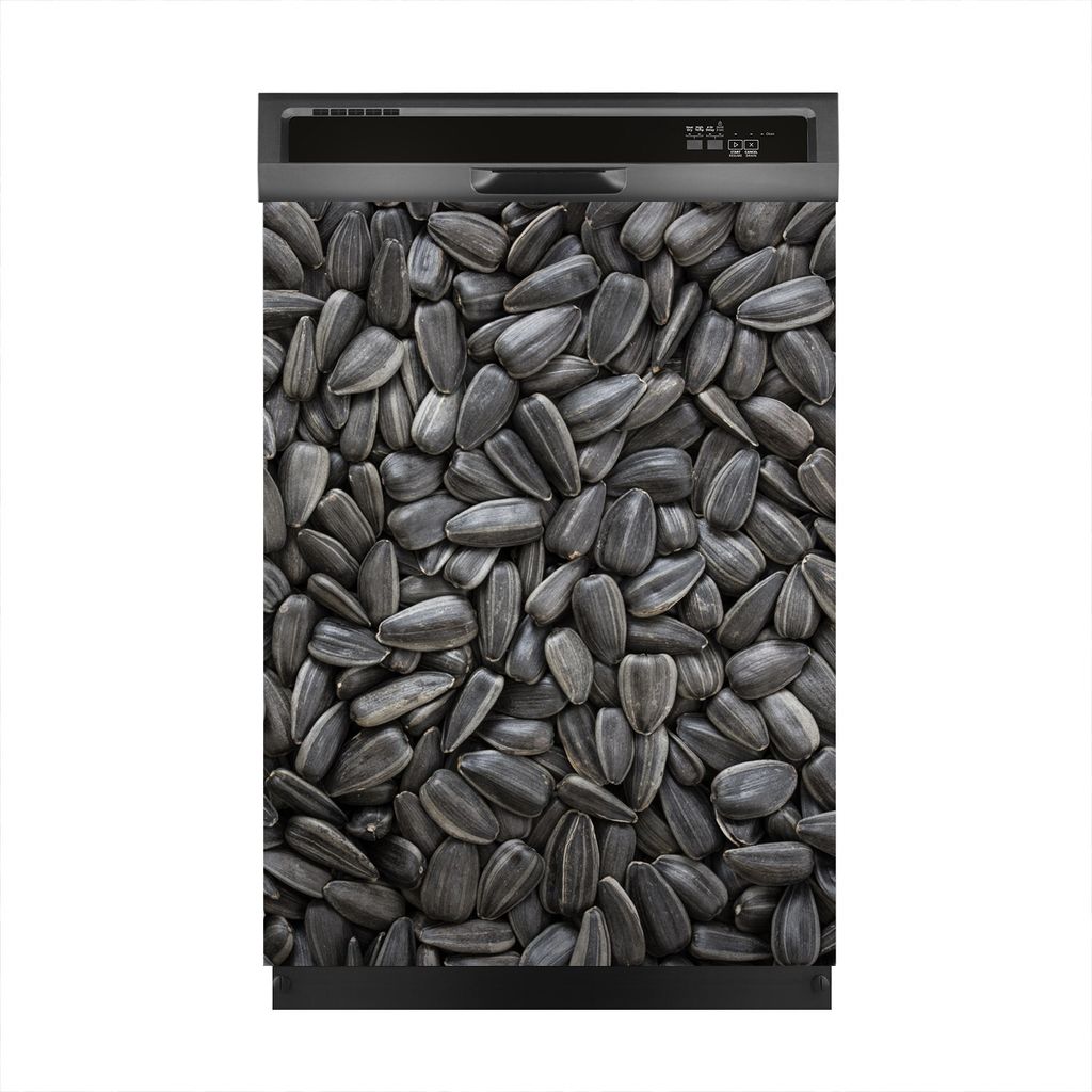 Magnete Dekorative 60x80 cm Küche Magnetmatte Spülmaschine - Schwarze Sonnenblumen kerne