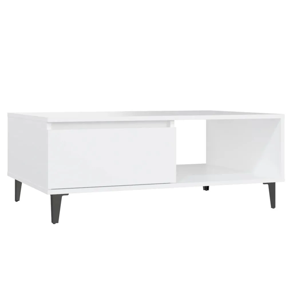 Tavolino da Caffè Bianco 90x60x35 - Design Ligneo Minimalista