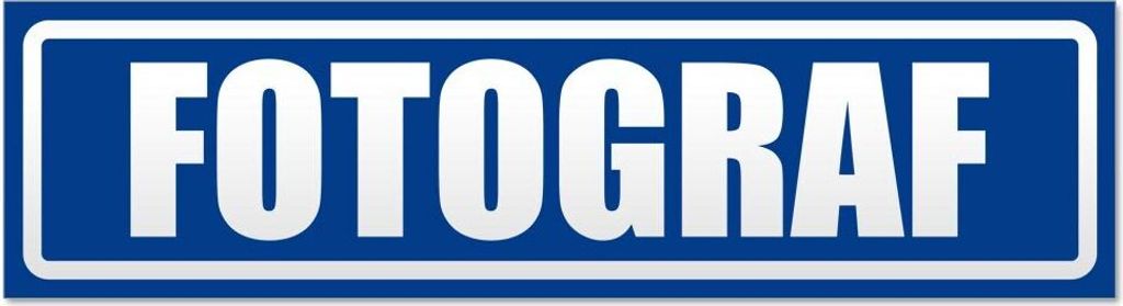 Kiwistar - Autoaufkleber - Verkehrsblau - 20 x 5,3 cm - Fotograf invertiert - Hinweis Aufkleber Sticker für Auto, Kfz, Fahrrad, PKW, LKW
