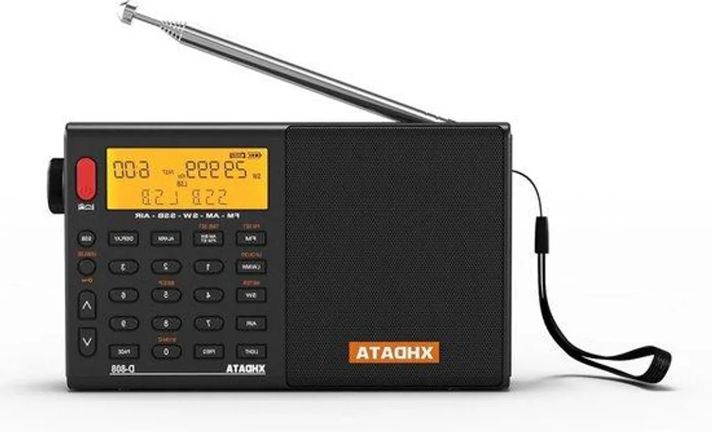 Récepteur radio mondial portable multi-bandes SSB noir haute précision