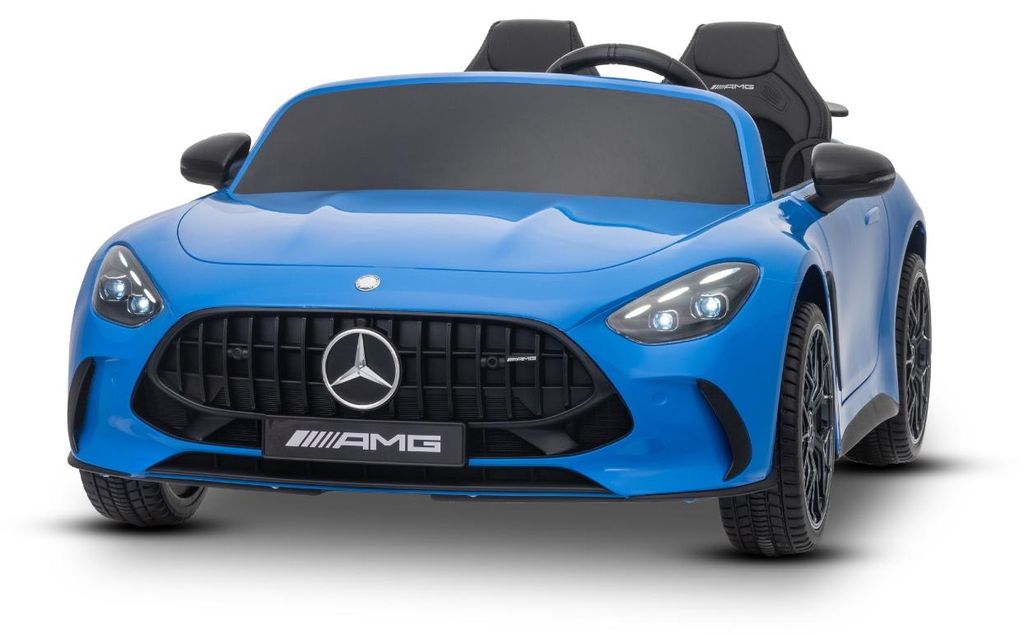 Elektrisches Kinderauto Mercedes GT63 AMG 24V mit 4x4-Antrieb, blau, Zweisitzer, verstellbarer Fahrersitz, weiche EVA-Räder, 2,4-GHz-Fernbedienung...