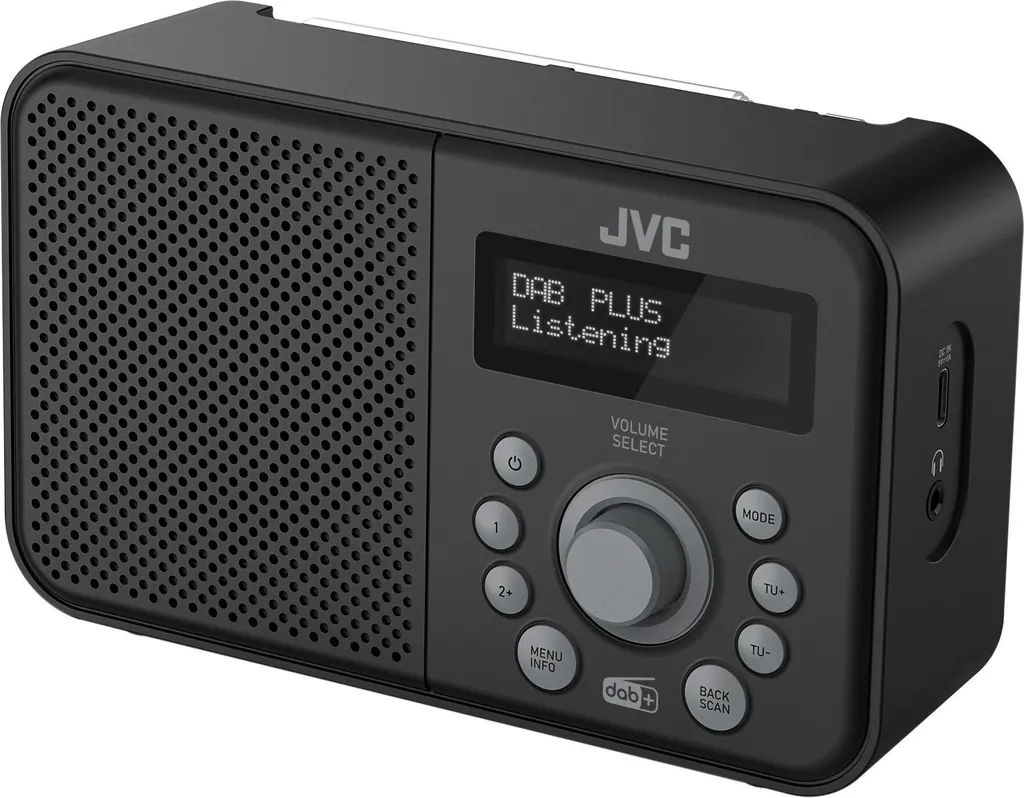 Radio JVC RA-E313B-DAB Nera | Design Minimal e Suono Digitale DAB+