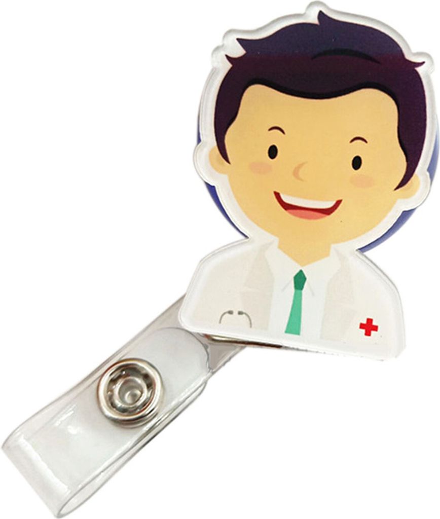 Niedliche ausziehbare Abzeichenrolle, Krankenschwester, Arzt, Schlüssel, Ausweis, Namenskartenhalter, Bürobedarf-8#