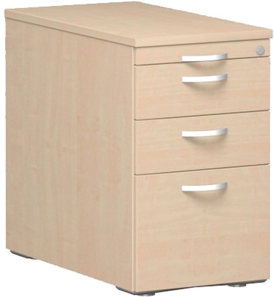 Geramöbel Standcontainer mit Hängeregistratur und 2 Metall-Schubfächern, mit Utensilienschubfach, Metall-Rollschubführung, Zentralverriegelung,...