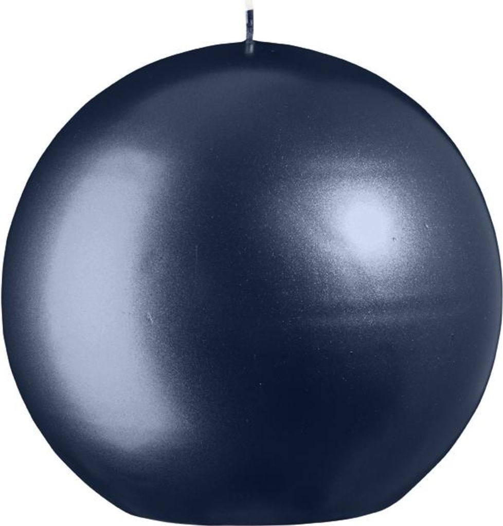 Kugelkerzen Metallic-Lack Matt Blueberry Ø 15 cm, 2 Stück