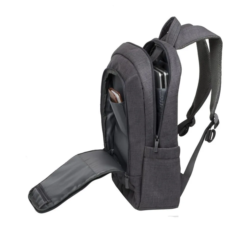 Sac à dos PC portable 15.6 rembourré Riva Case 7560 gris antichoc
