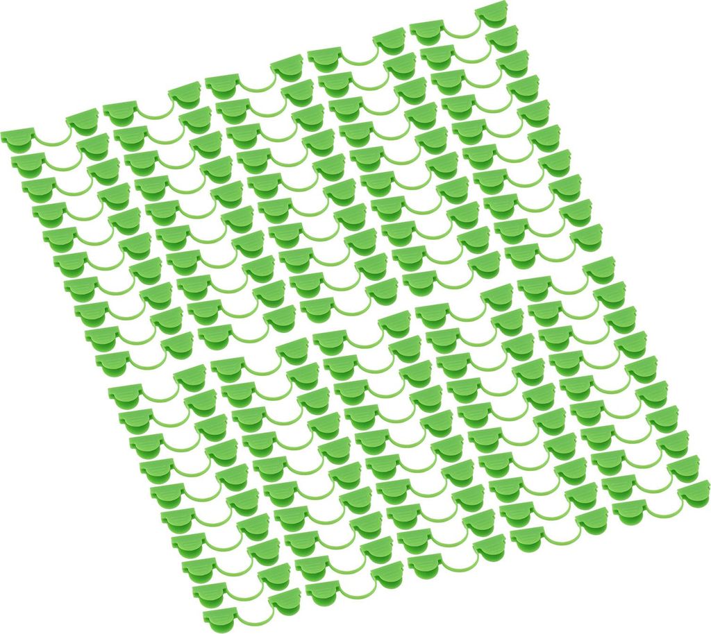 100PCS Gewächshaus Bogen Rahmen Doppelkopf Kunststoff Clip Heizung Presse Film Klammer 7mm