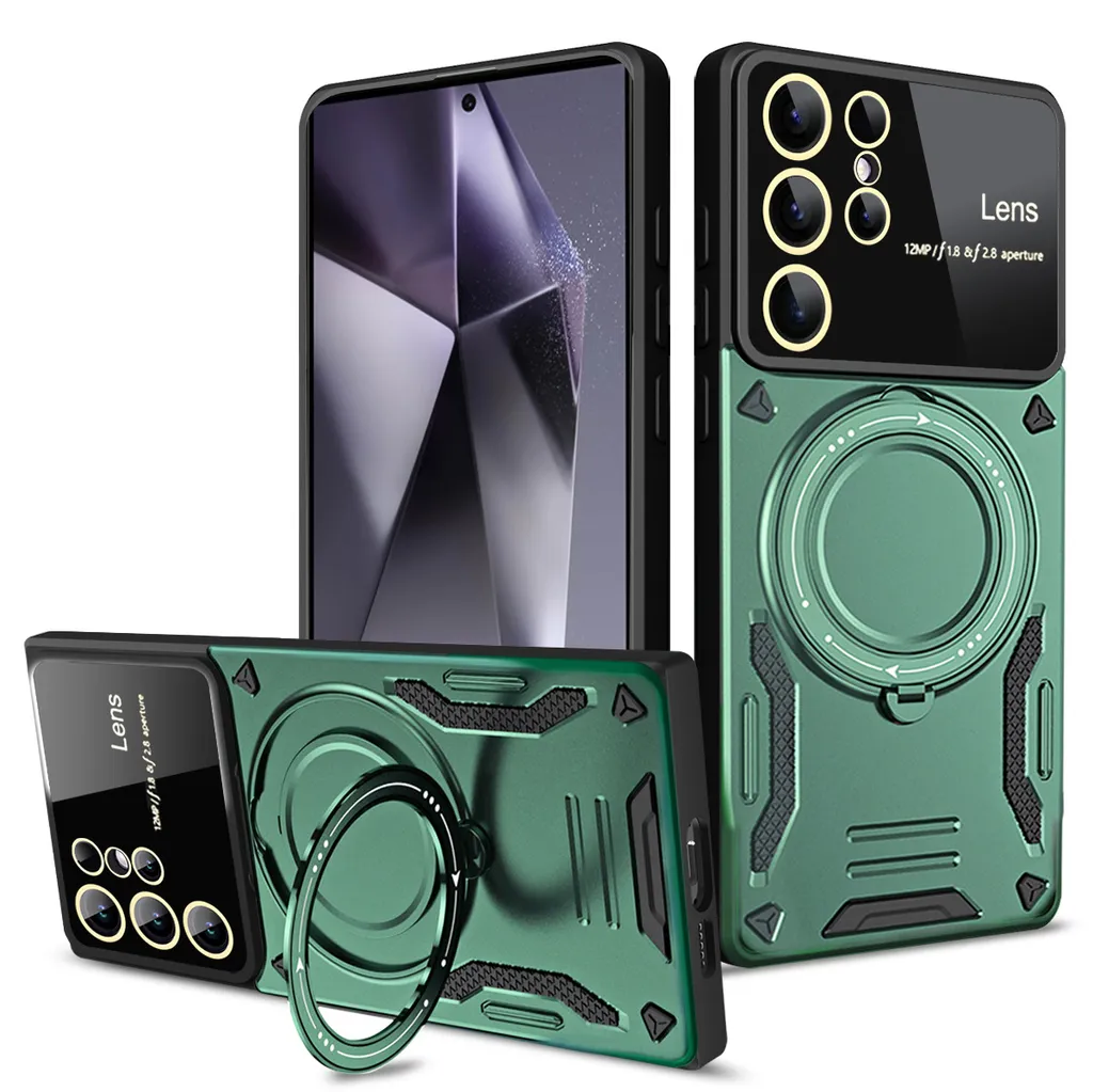 Cover Rugged Samsung S25 Ultra Verde: Doppio Strato Antiurto Extreme