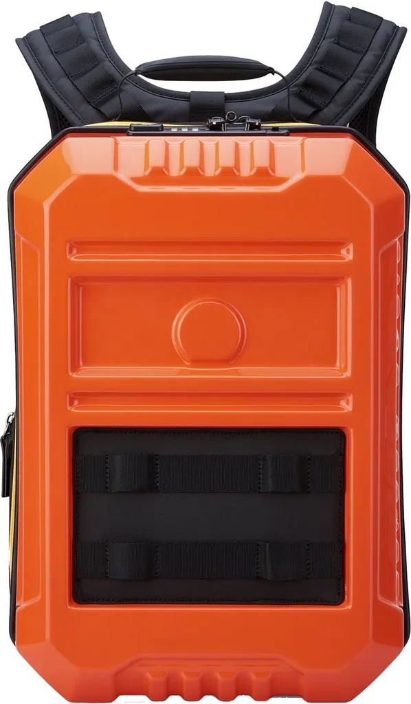 Sac à dos 22L DELSEY Rempart Orange avec compartiment PC et extension