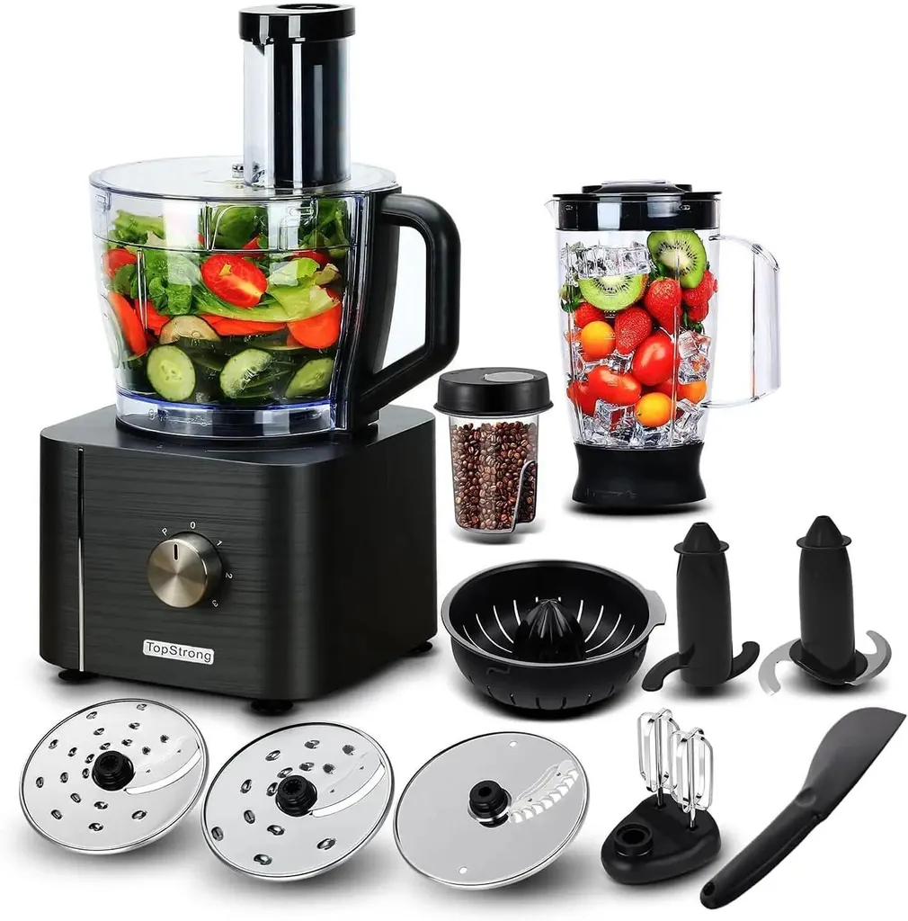 Robot ménager en acier inoxydable 500W avec fonction coupe - Bol 2,4 L