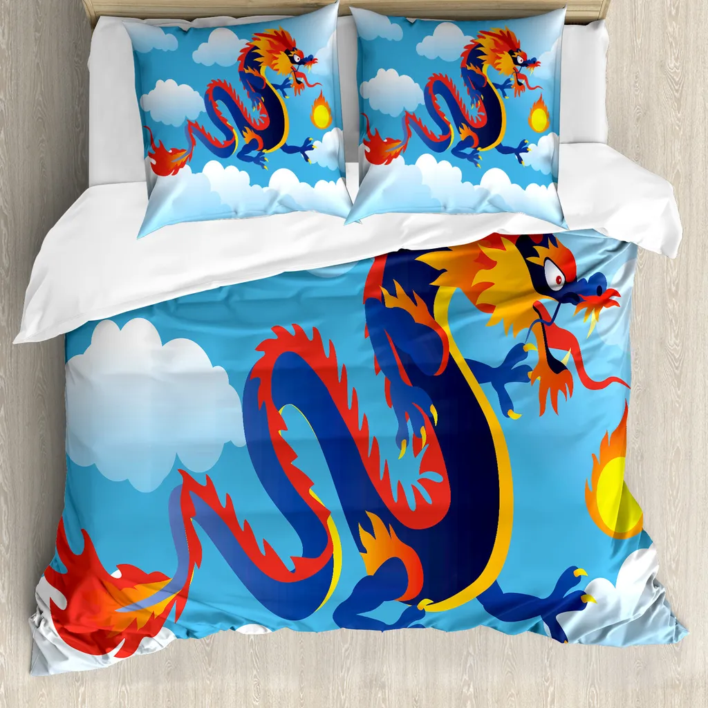 Housse de couette ABAKUHAUS 155x220 cm surréaliste avec taies 80x80 cm