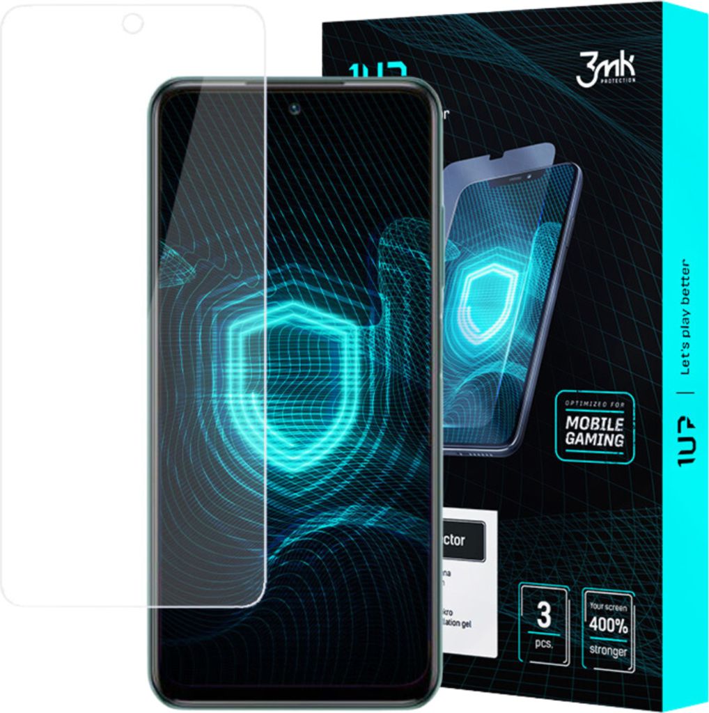3mk Display Schutzfolie 1UP für Xiaomi Redmi Note 10s/10 4G transparent Gaming (3 Stück)
