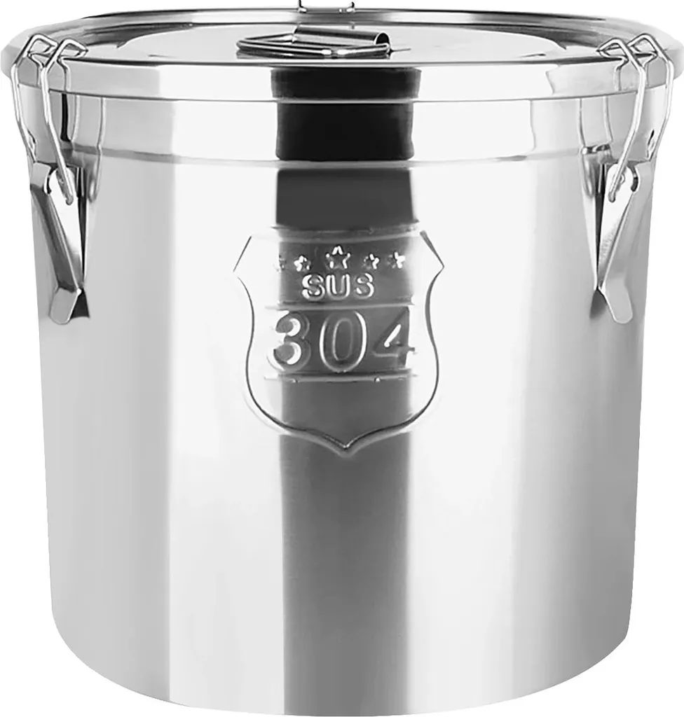 Récipient inox 6l pour conservation longue durée des aliments secs
