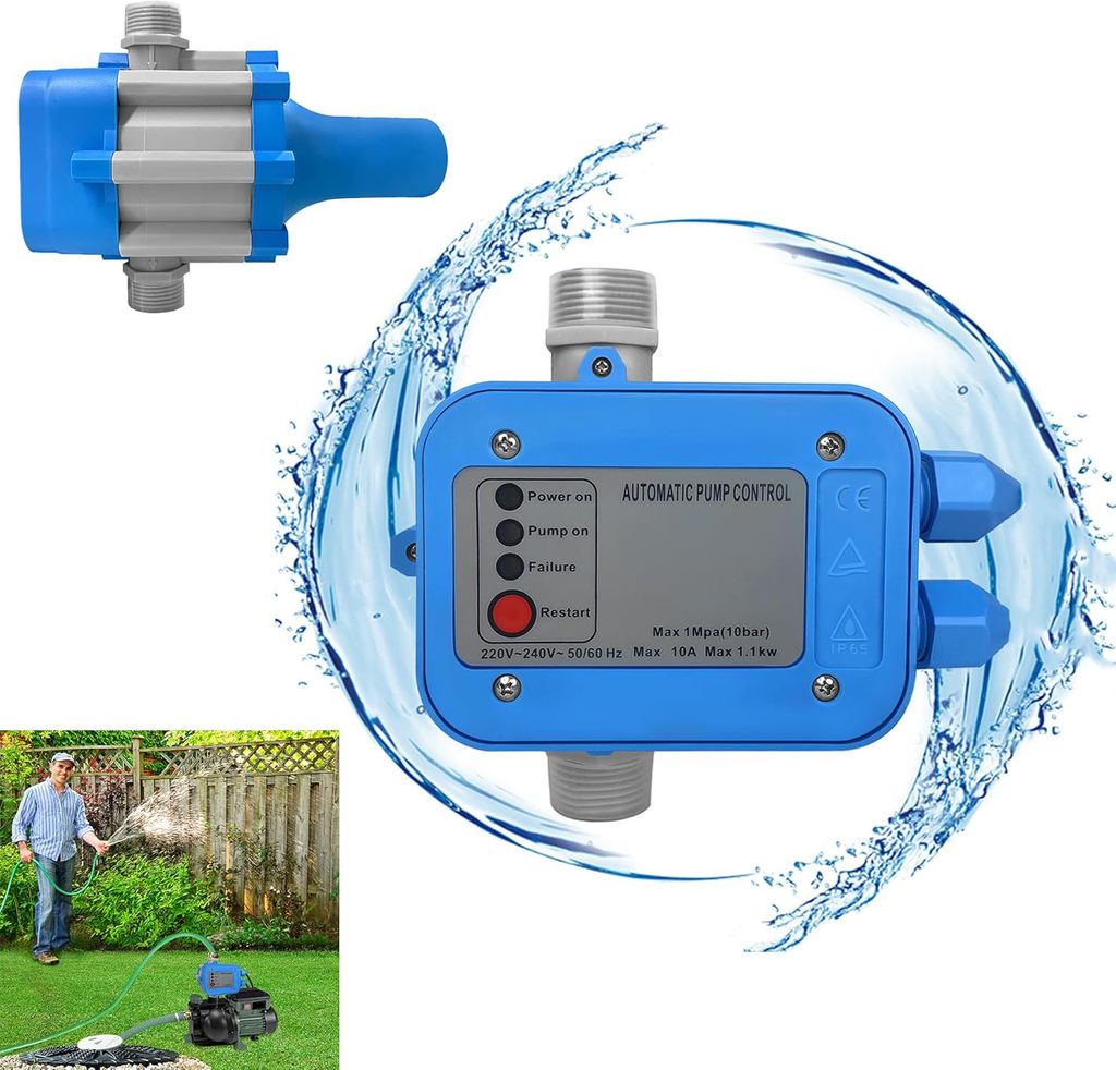 Pumpensteuerung Druckschalter Druckwächter Gartenpumpe Verkabeltung Presscontrol
