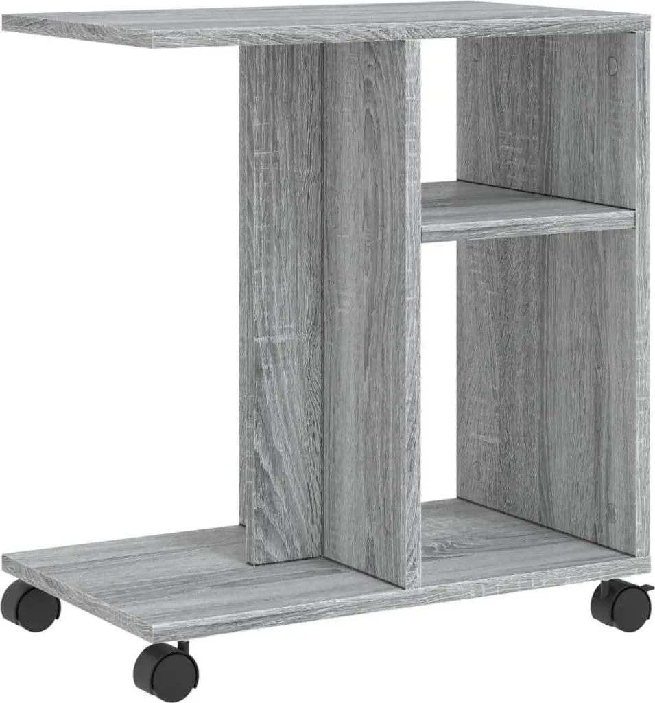 Table pour ordinateur portable à roulettes petit bureau mobile gris