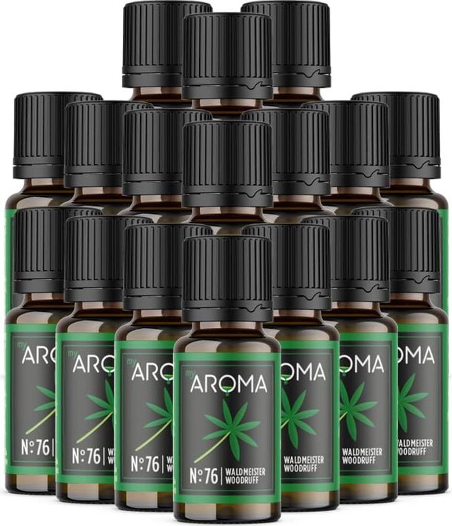 myAROMA flavour drops – Waldmeister 17x10ml, zuckerfrei, kalorienfrei & vegan, natürliches Aroma ohne künstliche Farbstoffe für Küche und Get...